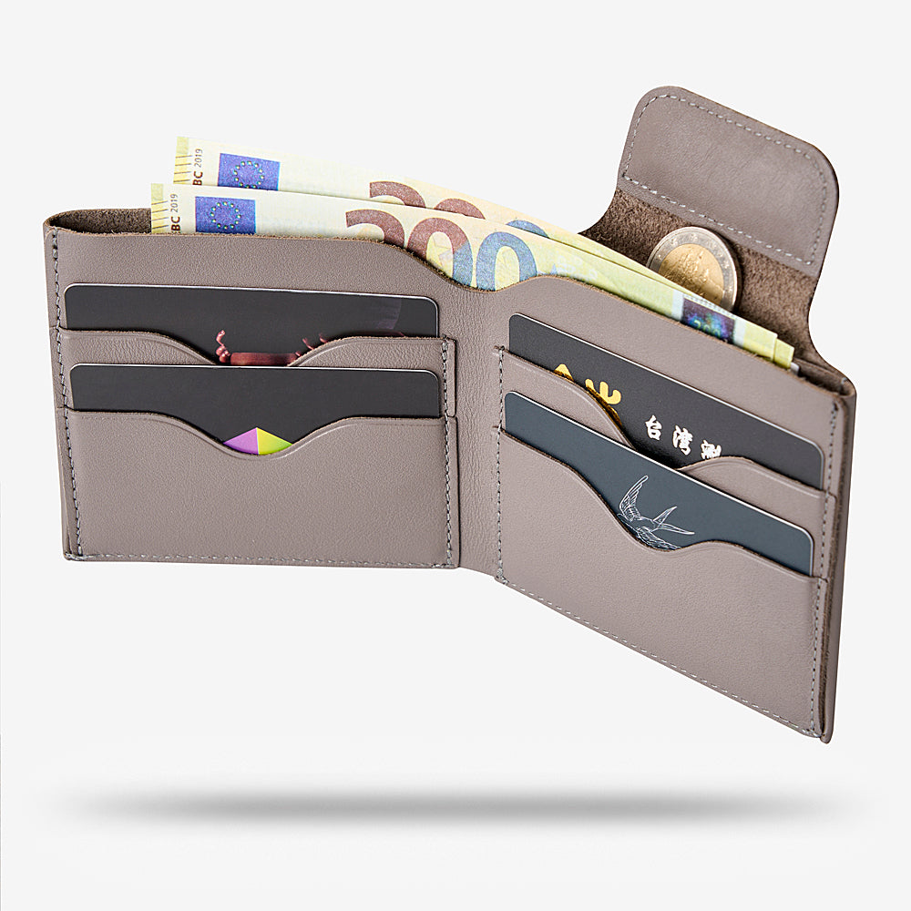 Compact wallet for banknotes, cards and coins KID